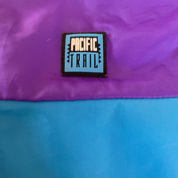 Vtg 80's 90's Pacific Trail Color Block Windbreaker Track Jacket Sz L (14/16) - Picture 11 of 13